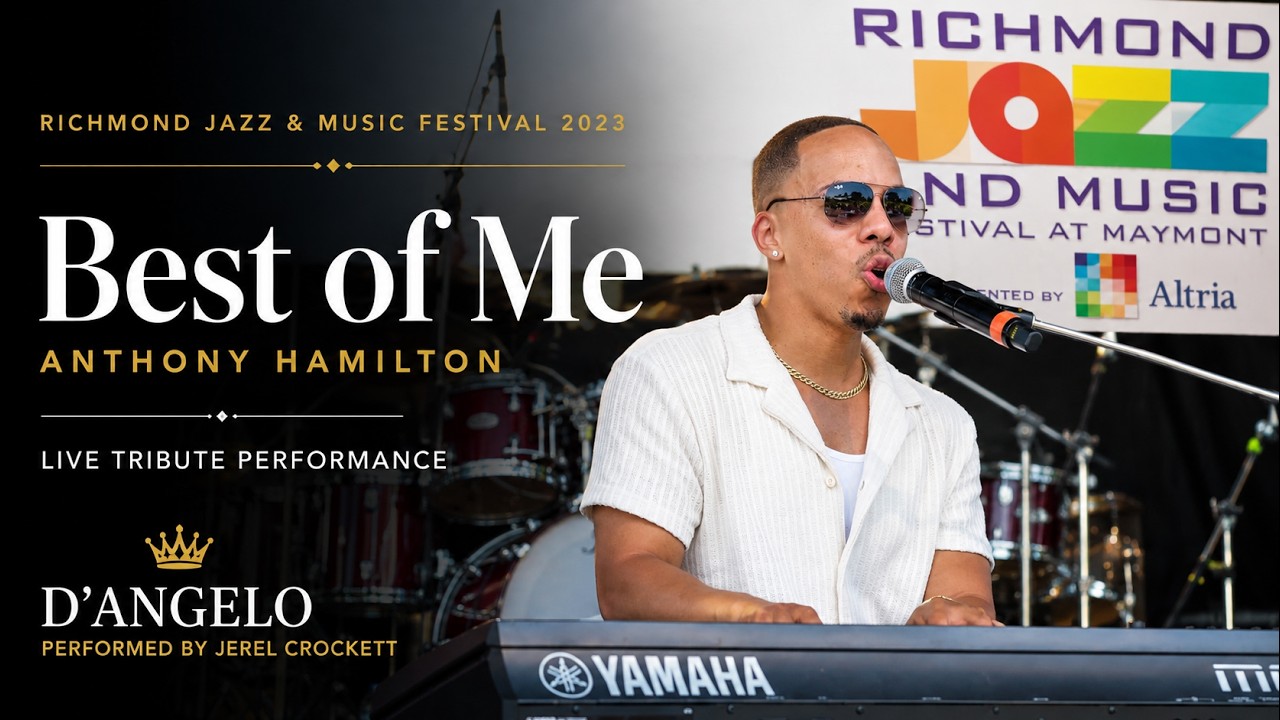 Jerel Crockett performing on the Richmond Jazz & Music Festival stage in 2023.